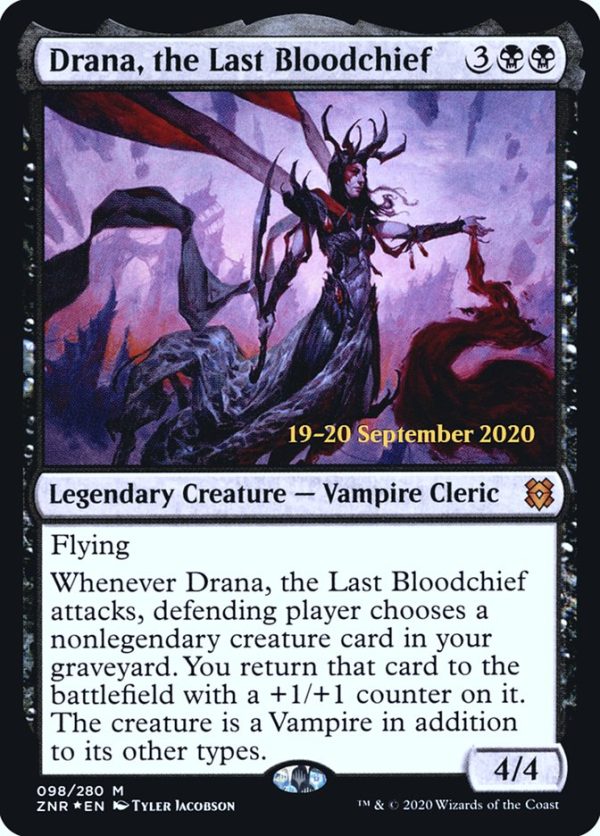 Drana, the Last Bloodchief [Zendikar Rising Prerelease Promos] Online Hot Sale