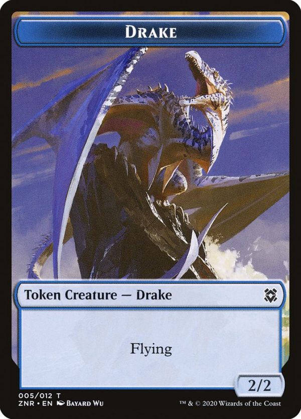 Construct    Drake Double-Sided Token [Zendikar Rising Tokens] For Cheap