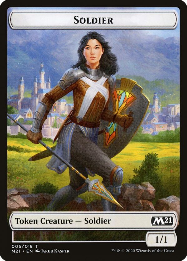 Cat (011)    Soldier Double-Sided Token [Core Set 2021 Tokens] Discount