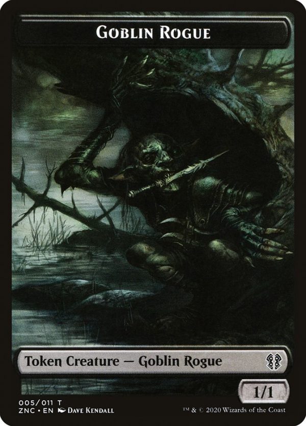 Faerie Rogue    Goblin Rogue Double-Sided Token [Zendikar Rising Commander Tokens] Hot on Sale