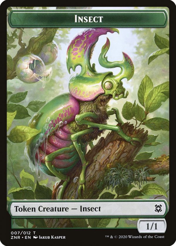 Cat    Insect Double-Sided Token [Zendikar Rising Tokens] on Sale