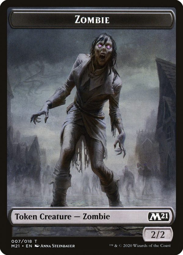 Construct    Zombie Double-Sided Token [Core Set 2021 Tokens] Supply