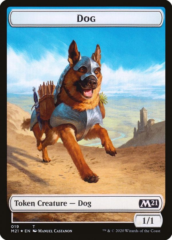 Cat (011)    Dog Double-Sided Token [Core Set 2021 Tokens] Supply