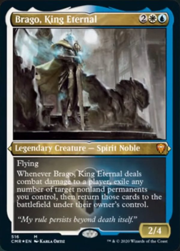 Brago, King Eternal (Etched) [Commander Legends] Cheap