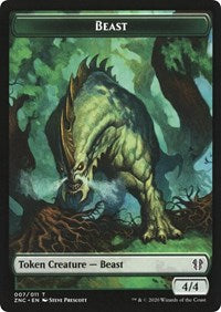 Beast    Saproling Double-Sided Token [Zendikar Rising Commander Tokens] Supply