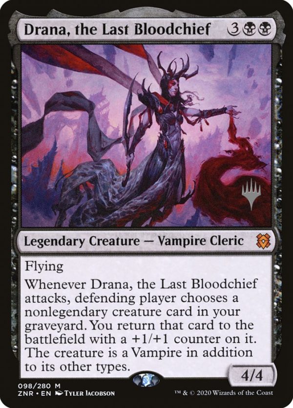 Drana, the Last Bloodchief (Promo Pack) [Zendikar Rising Promos] Online Sale