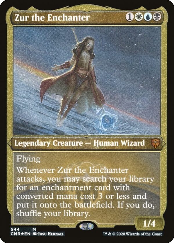 Zur the Enchanter (Etched) [Commander Legends] Online Hot Sale