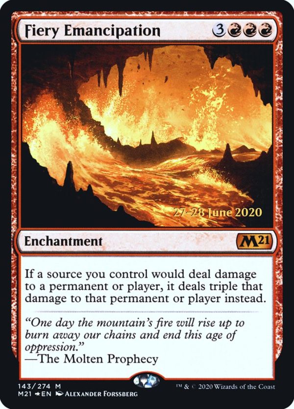 Fiery Emancipation [Core Set 2021 Prerelease Promos] For Discount