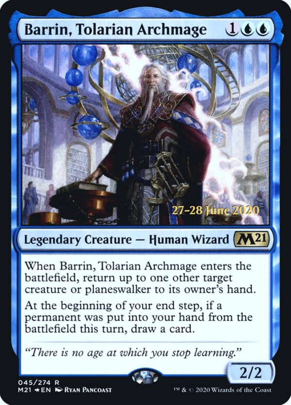 Barrin, Tolarian Archmage [Core Set 2021 Prerelease Promos] Fashion